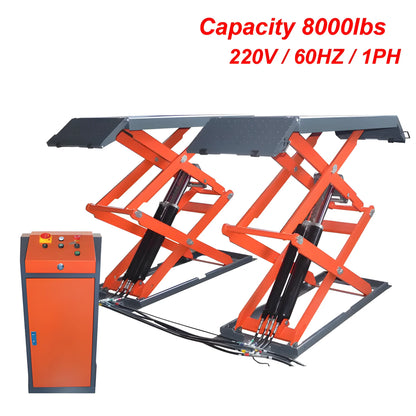 Katool Scissor Lift with 8000lbs capacity and 220V power for automotive and industrial use