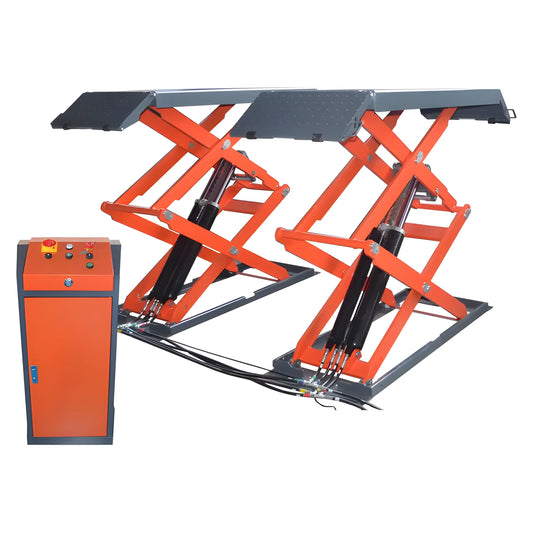 Katool Scissor Lift with Dual Hydraulic Lifts and Control Panel for Vehicle Maintenance
