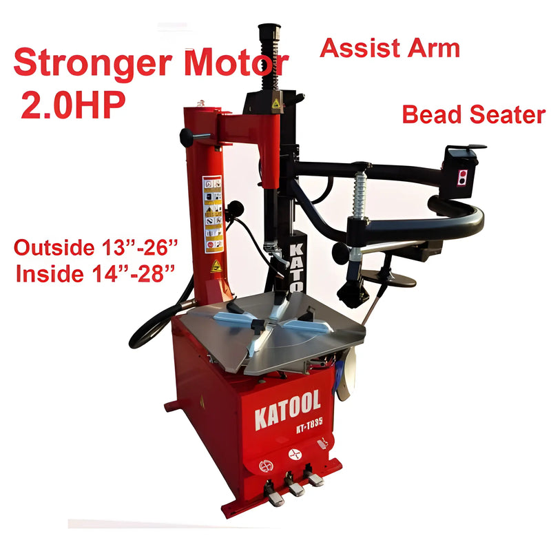Katool Tire Changer and Wheel Balancer with 2.0HP Motor and Assist Arm for Efficient Tire Service