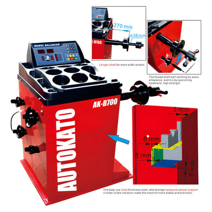 Katool Tire Changer and Wheel Balancer with integrated tools for precise wheel balancing and easy tire changing