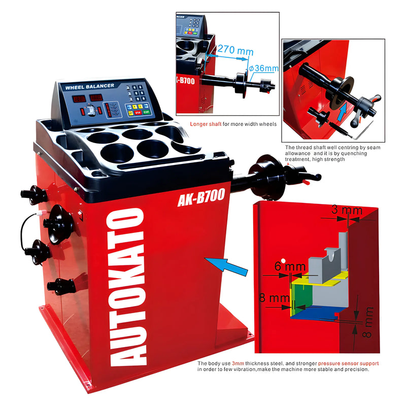 Katool Tire Changer and Wheel Balancer with integrated tools for precise wheel balancing and easy tire changing