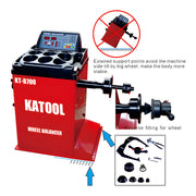 Katool Tire Changer and Wheel Balancer Combo with digital display and extended support points