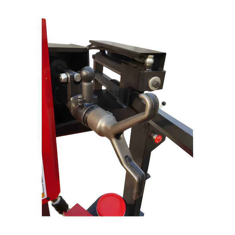 Close-up view of the Katool Tire Changer handle and mounting mechanism for efficient tire changing