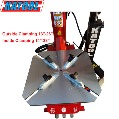 Katool Tire Changer Wheel Clamp with adjustable inside and outside clamping range for efficient tire installation