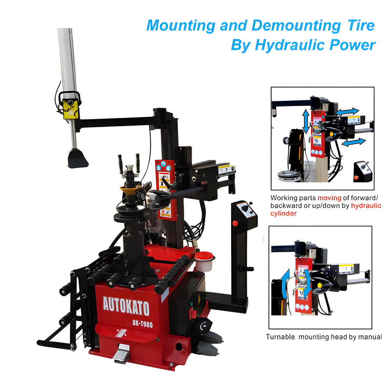 Katool Tire Changer with hydraulic power for efficient tire mounting and demounting
