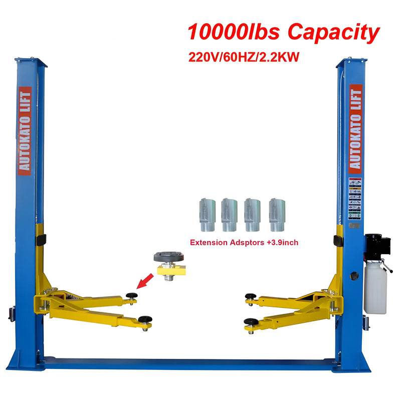 Katool Vehicle Lift with 10000lbs capacity and extension adapters for efficient car maintenance