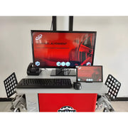 Katool Wheel Alignment System featuring a computer monitor and tablet for precise vehicle alignment
