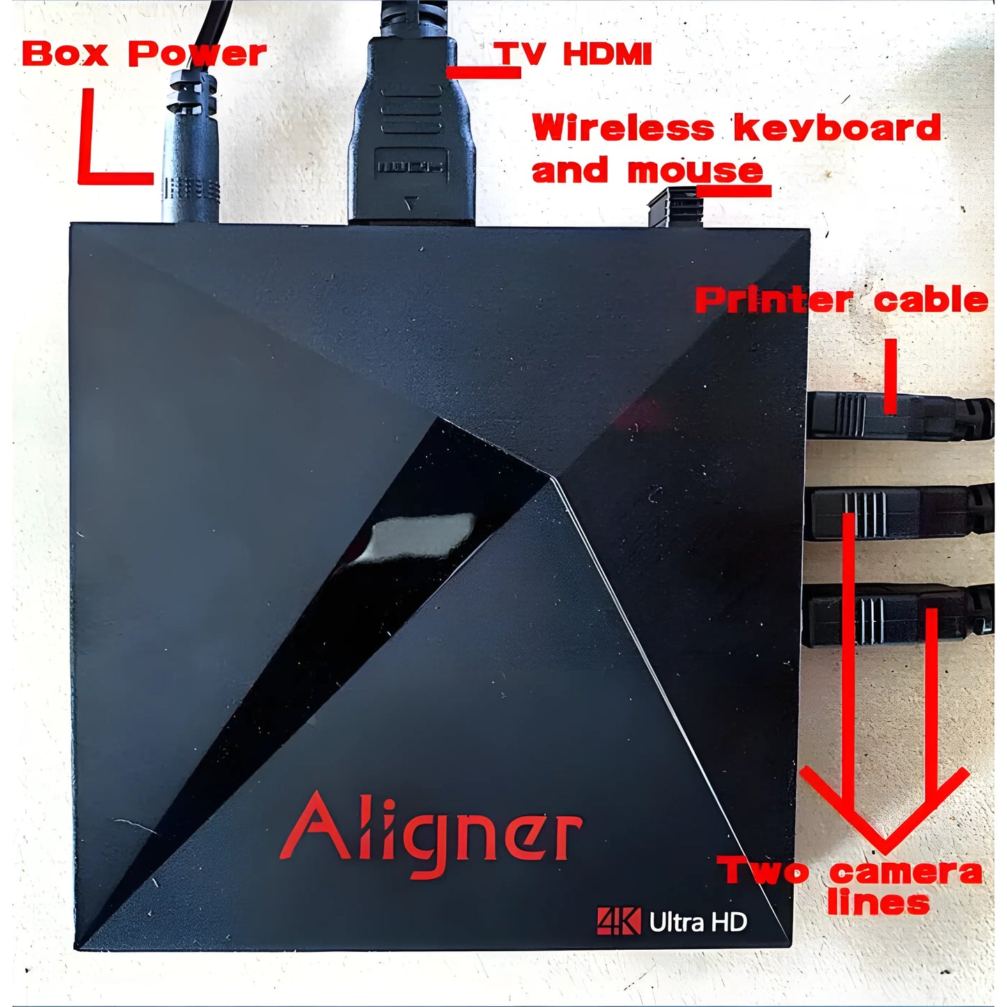 Katool Wheel Alignment Device with HDMI, keyboard, mouse, and dual camera connections for precise alignment