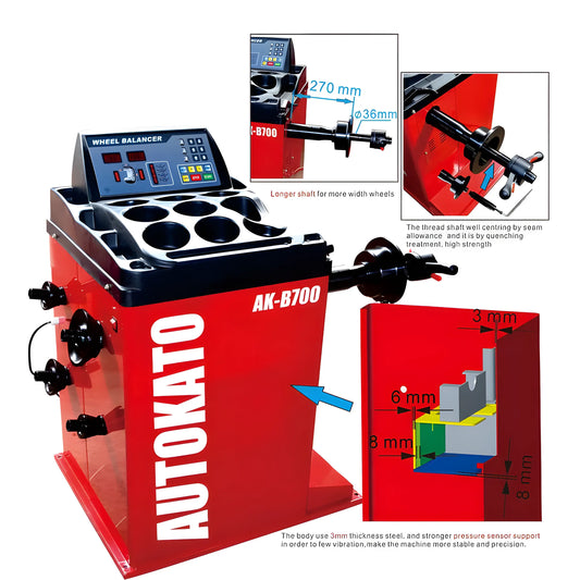 Katool Wheel Balancer with digital display and strong sensors for precise wheel balancing