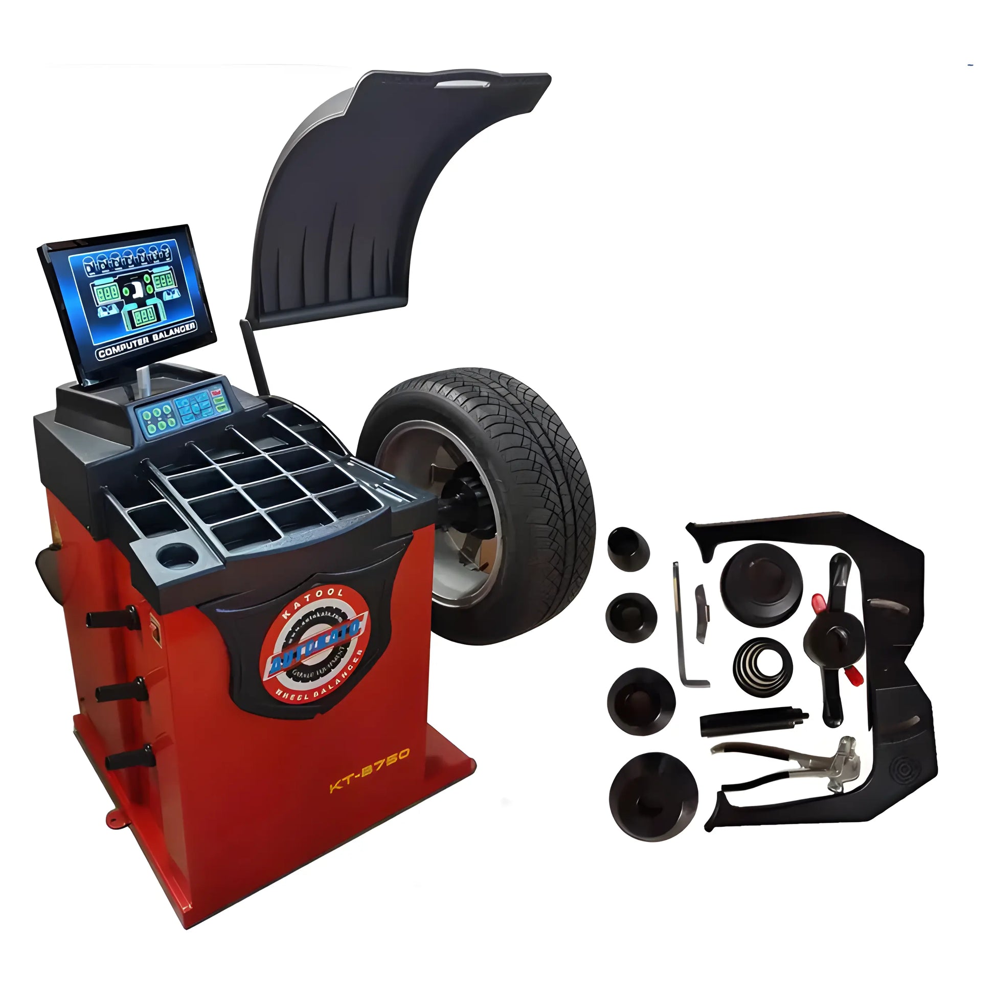 Katool Wheel Balancer with Digital Display and Accessories for Accurate Tire Balancing
