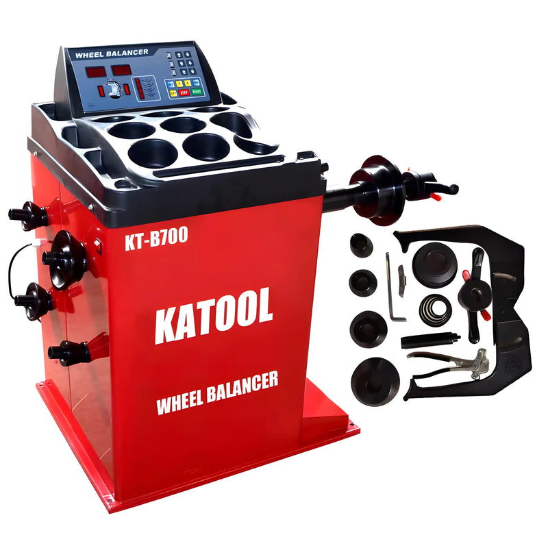 Katool Wheel Balancer KT-B700 with accessories for precise wheel alignment and balancing