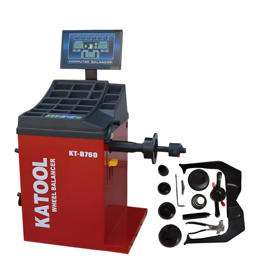 Katool Wheel Balancer with digital display and included accessories for accurate tire balancing