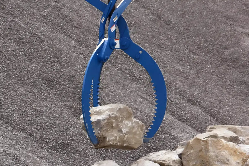 Kenco Hydraulic Rock Grapple Attachment for Excavators, ideal for handling large stones and debris