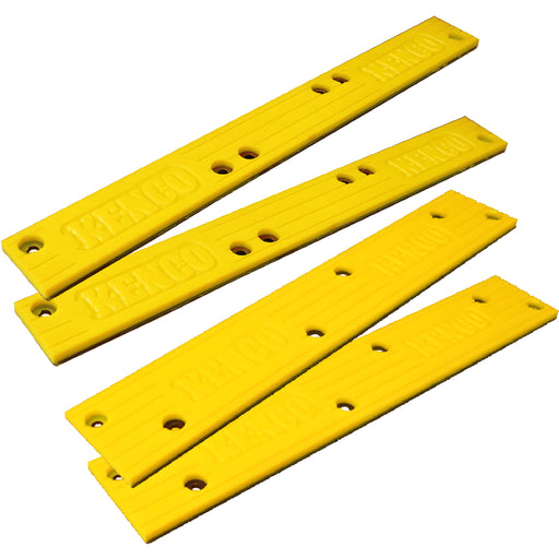 Kenco Pad Set in bright yellow, featuring four durable pads for easy leveling and support