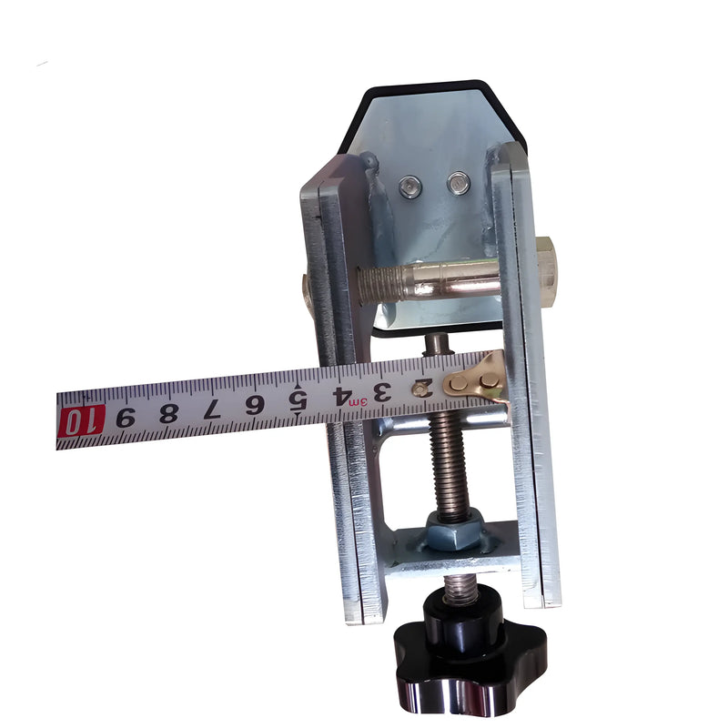 Katool KT-MC1 metal clamp with adjustable screw and measuring tape showing size