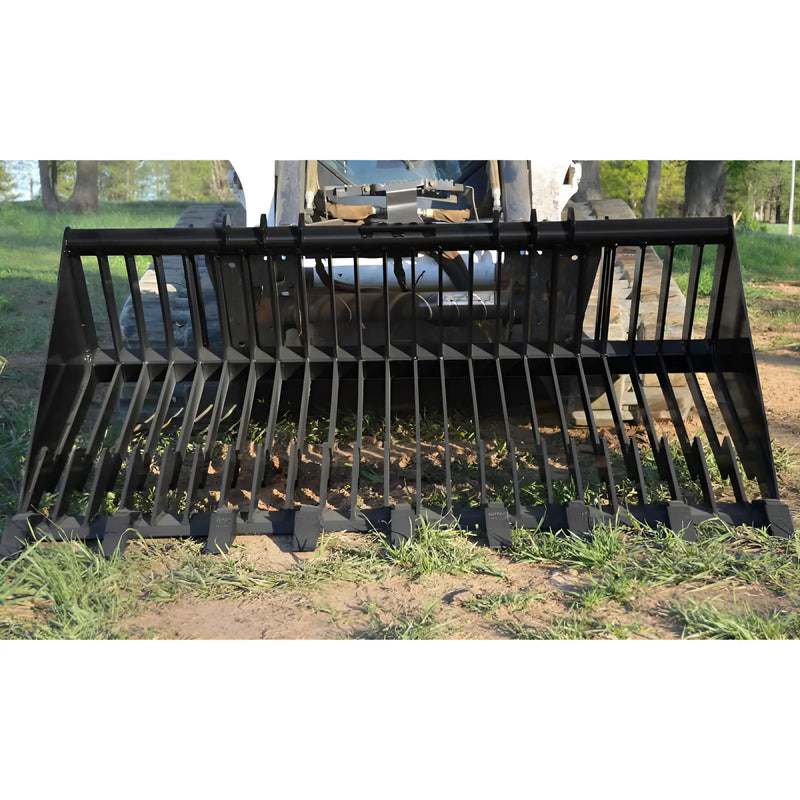 Loflin Fabrication Old Style Skid Steer Rock Bucket W/Teeth Loflin Fabrication