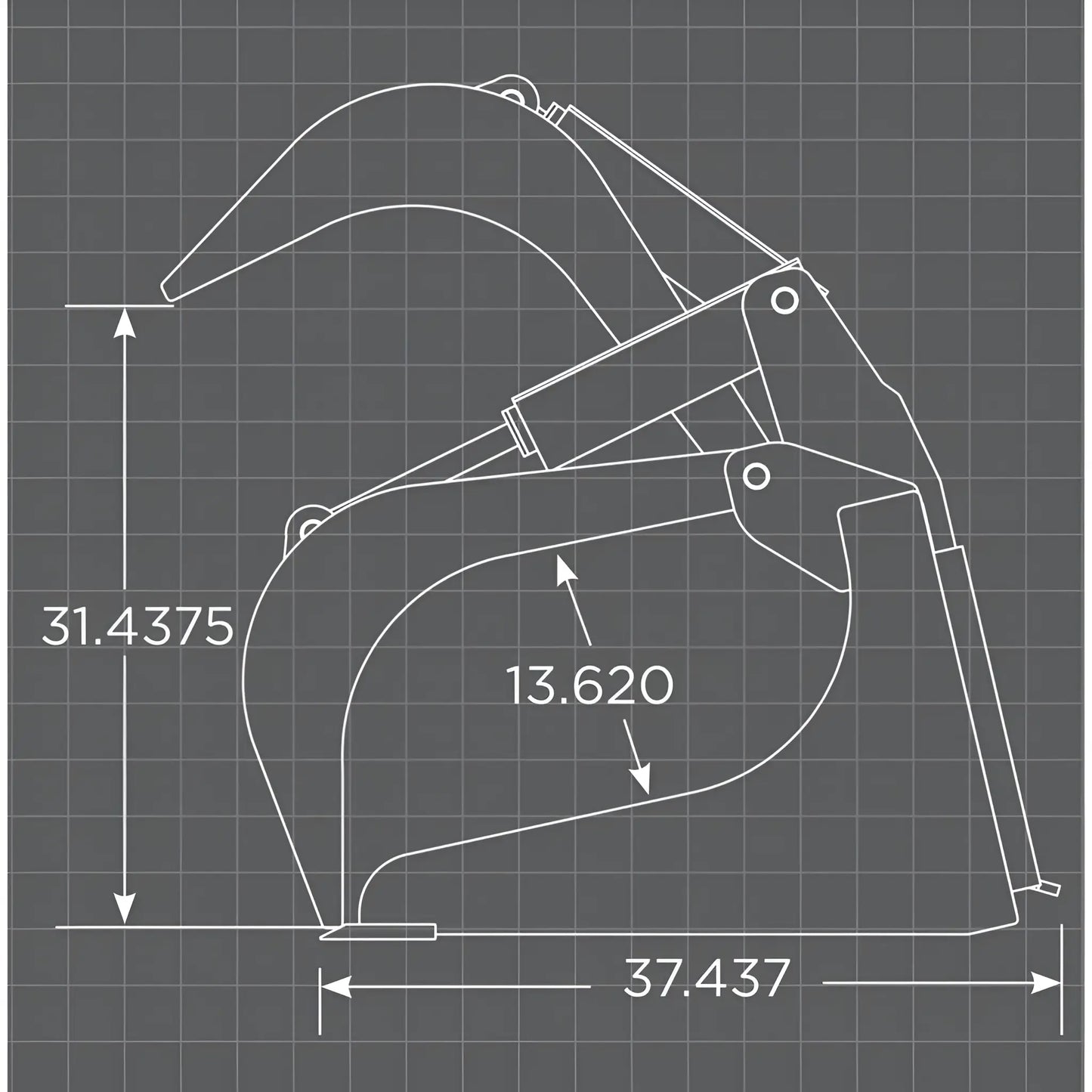 Loflin Fabrication Skid Steer Standard Duty Grapple Bucket