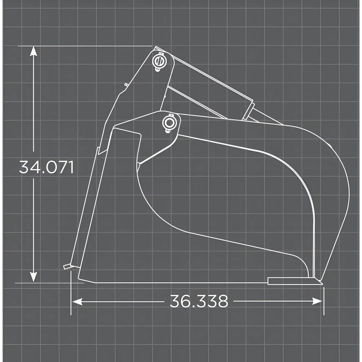Loflin Fabrication Skid Steer Xtra Heavy Duty Grapple Bucket