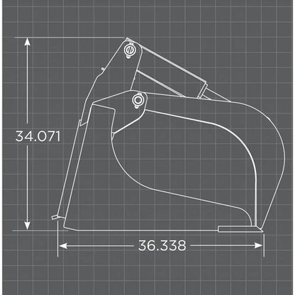 Loflin Fabrication Skid Steer Xtra Heavy Duty Grapple Bucket