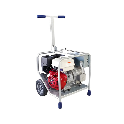 Makinex 1212-23kW 480V portable generator with protective frame and wheels for easy transport