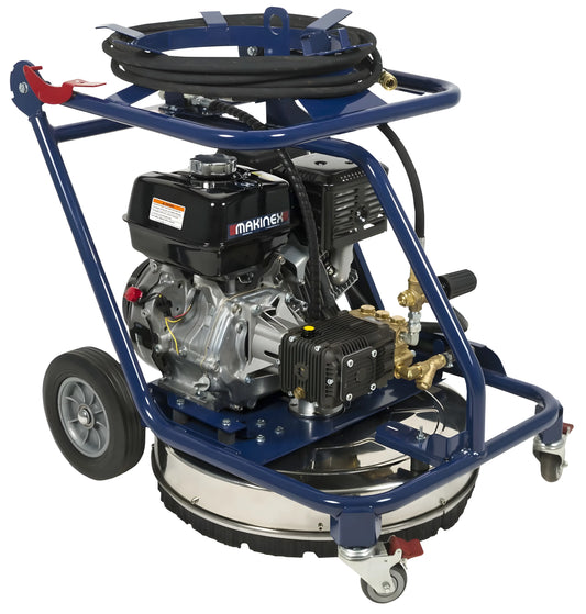 Makinex DPW-2500-0A-HU-50 heavy-duty power washer with blue frame and black engine