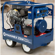 Makinex generator 23kW with heavy-duty wheels and a powerful engine for reliable power supply