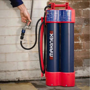 Makinex H2G-14 dual cylinder tool with hose and nozzle held by hand for industrial use