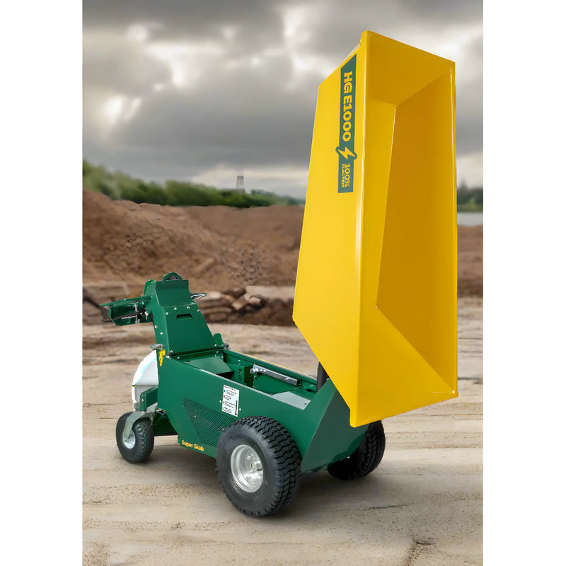 Makinex Mini Dumper with a large yellow skip for easy material transport on construction sites