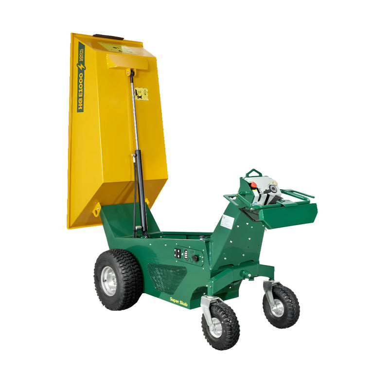 Makinex Mini Dumper with a yellow bucket for easy material transportation on construction sites