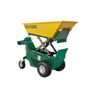 Makinex Mini Dumper Lithium Battery with a yellow container for efficient material transport on construction sites
