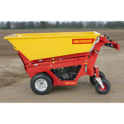 Makinex Mini Dumper in red and yellow, ideal for transporting materials on construction sites