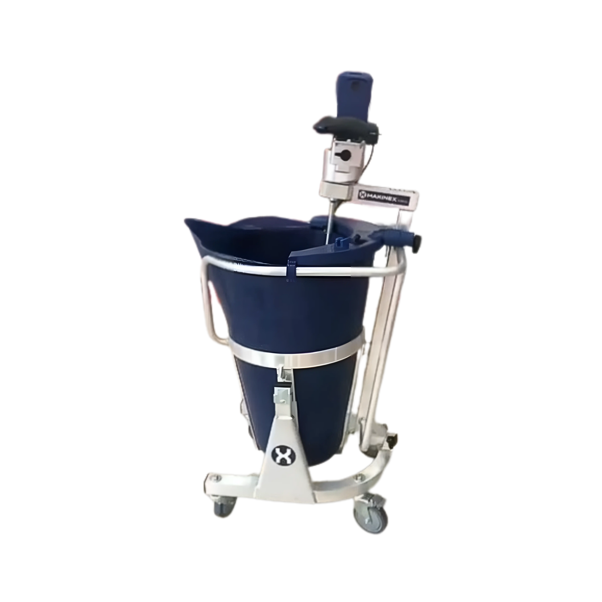 Makinex Mixing Station with a sturdy design and wheels for easy mobility and mixing tasks