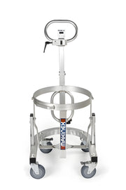 Makinex MS-100 MS-M-US heavy duty stainless steel cart with four swivel wheels and circular holder