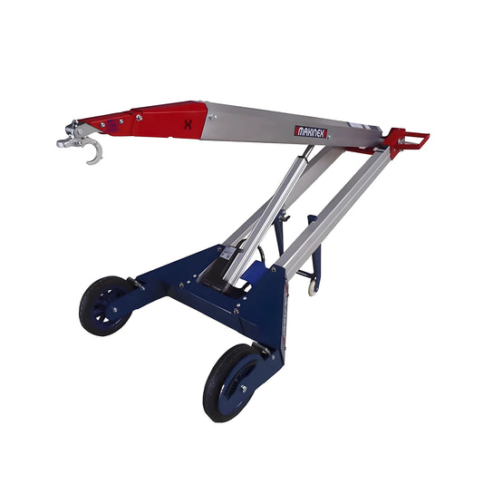 Makinex Powered Hand Truck with Adjustable Lift and Heavy-Duty Wheels for Easy Transportation