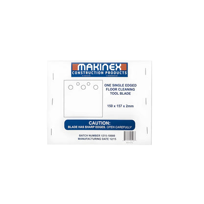Makinex TSH-B single edged floor cleaning tool blade with sharp edges in white packaging