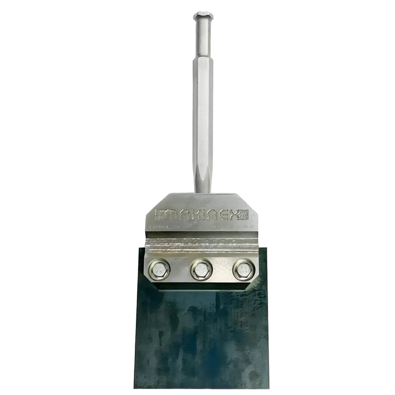 Makinex TSHC-HS-US-V2 heavy-duty scraper blade tool with metal handle and three bolts