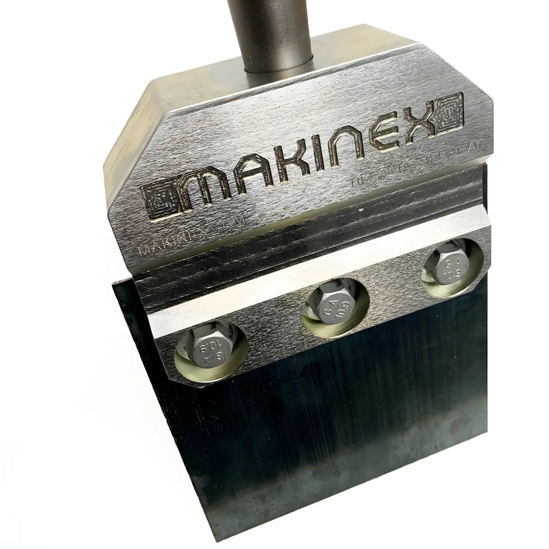 Makinex TSHC-SS-US-V2 heavy-duty metal scraper tool with three bolts and stainless steel blade