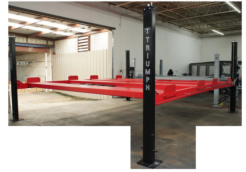 Triumph NSS-9000 9,000 lb Double-Wide Four Post Storage and Service Lift