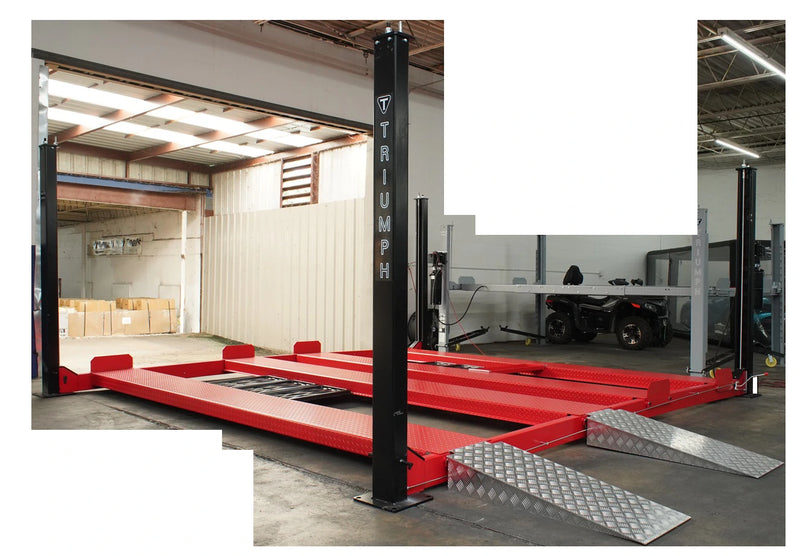 Triumph NSS-9000 9,000 lb Double-Wide Four Post Storage and Service Lift