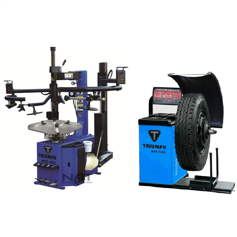 Triumph NTC-950-2 / NTB-1200 Tire Changer and Wheel Balancer Combo