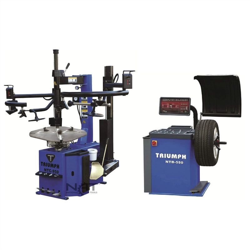 Triumph NTC-950-2 Tire Changer and NTB-550 Wheel Balancer Combo