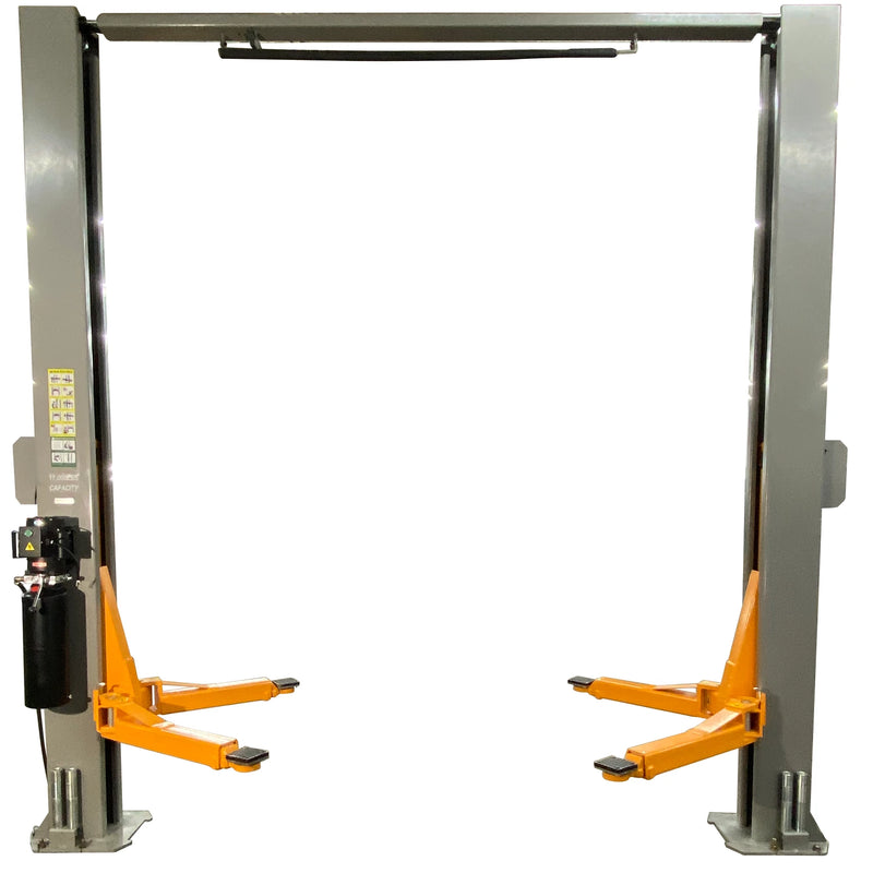 Triumph NTO-11AQ 11,000 lb Two-Post Auto Lift, Overhead Design with Truck Adapters
