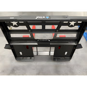 Star Industries 110EC-ITA heavy-duty black metal equipment rack with star cutouts