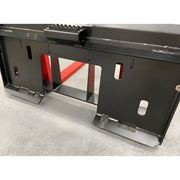 Black metal mounting bracket part of Star Industries 110EC-ITA with multiple cutouts and sturdy design