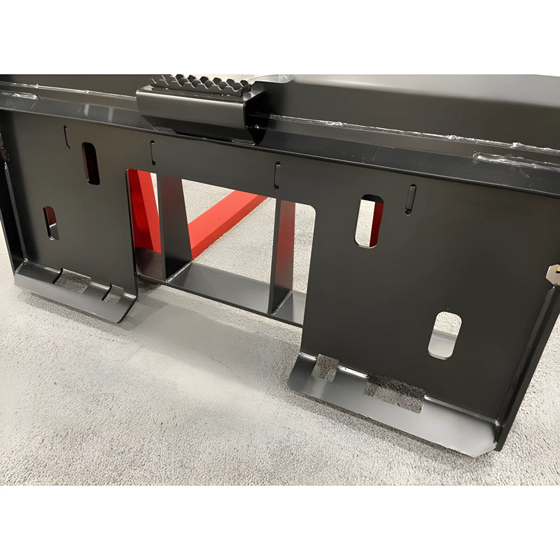 Black metal mounting bracket part of Star Industries 110EC-ITA with multiple cutouts and sturdy design