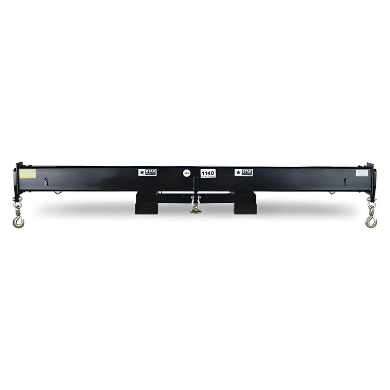 Star Industries 1150C heavy-duty lifting spreader beam with hooks and black powder coat finish