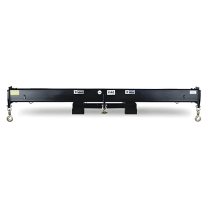 Star Industries 1150C-FP30OC heavy-duty black steel lifting beam with hooks for industrial use