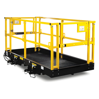 Star Industries 1206C yellow safety railing platform with black base for industrial use