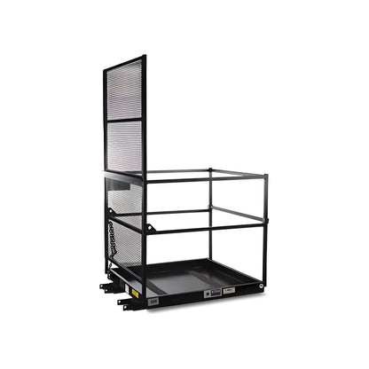 Star Industries 1244B heavy-duty black steel utility cage with mesh panels and open frame design