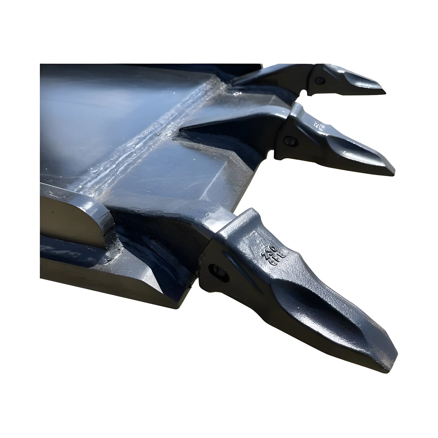 Heavy-duty black excavator bucket teeth attachment close-up Star Industries 127